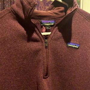 Patagonia half zip up size medium purple/red color